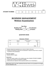 Load image into Gallery viewer, Business Management Units 3&4 Practice Examination Questions + Solutions - 2021:
