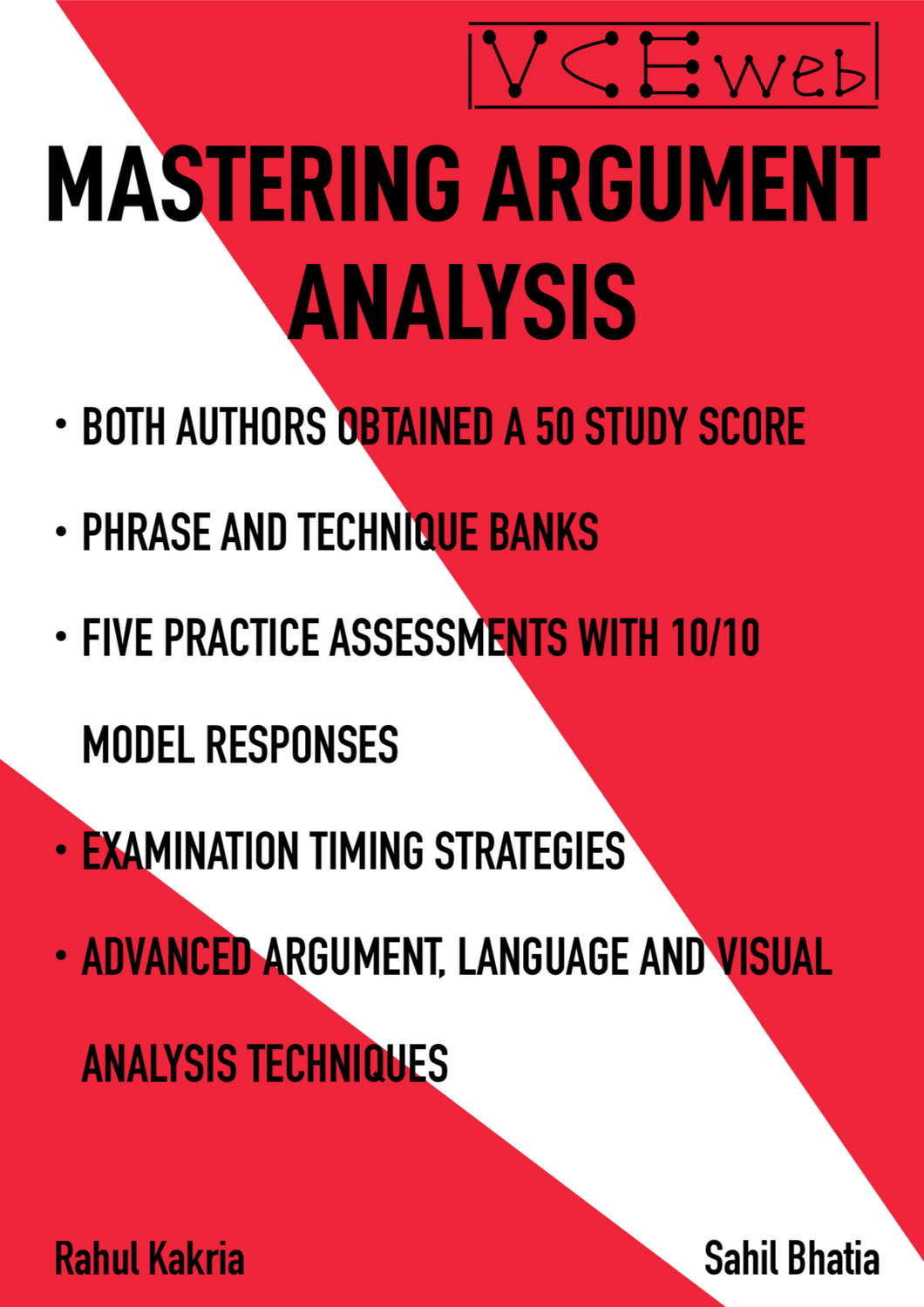 Front cover of the mastering argument analysis study guide for VCE English